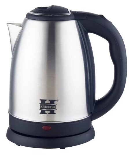 Pricenet Herzberg HG-5011SIL: 1,8L 1500W vannkoker i rustfritt stål sølv
