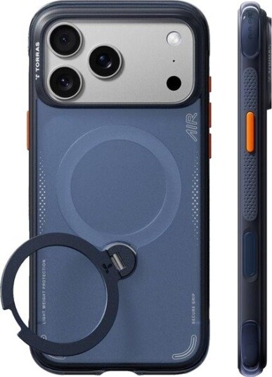 Torras Ostand Q3 Air Mobildeksel MagSafe Kompatibel - Deep Blue til iPhone 18 Pro