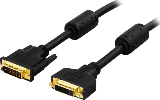 Deltaco DVI-D Skjermkabel 2m Dual Link Hunkjønn til Hunkjønn Gullbelagt Deltaco DVI-D Skjermkabel 2m Dual Link Hunkjønn til Hunkjønn Gullbelagt