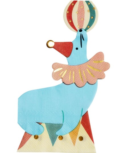 12 stk Servietter Sirkus Sel 34x22 cm Circus Party