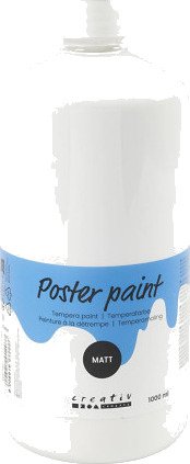 Diverse Temperamaling Matt hvit 1000 ml/1 fl.