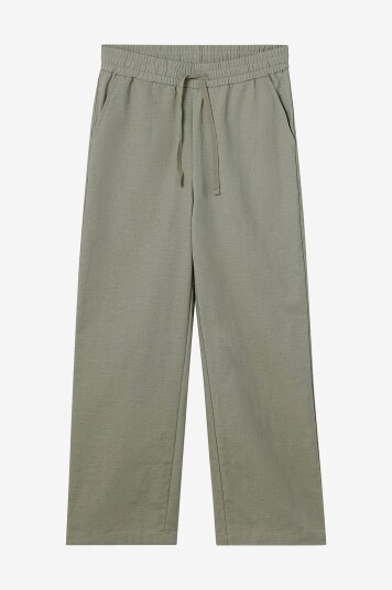 Grunt Bukser Allan Linen Pants Grønn