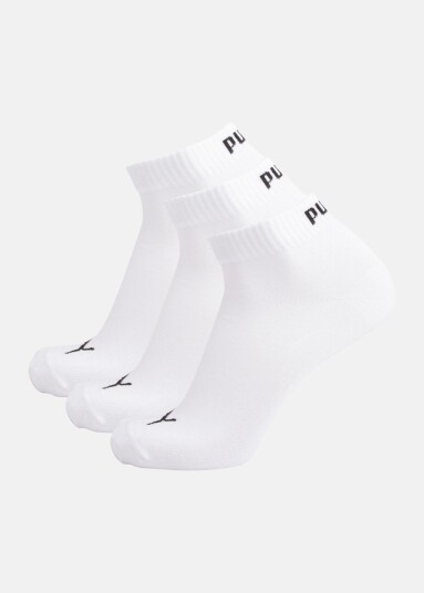 Puma Puma Unisex Quarter Plain 3p White 47-49 Bomullssokker Puma Puma Unisex Quarter Plain 3p White 47-49 Bomullssokker