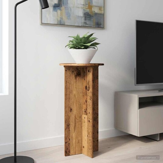 Planteholder 2 pcs Gammelt tre 40 x 40 x 80 cm Konstruert tre
