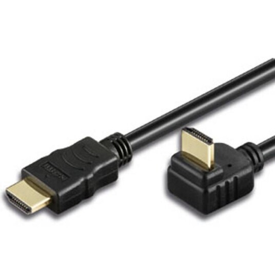 Techly 5m HDMI Kabel High Speed med Ethernet Vinklet Sort