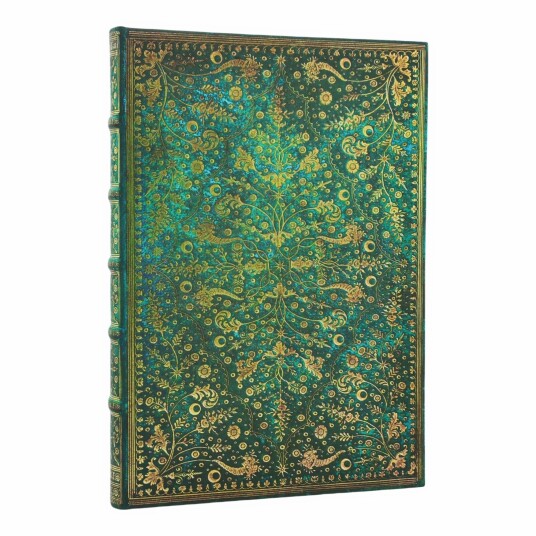 Paperblanks Notatbok Emerald Flower Grande Ulinjert