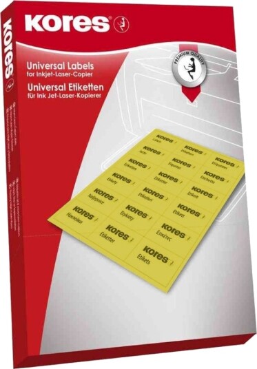 Kores L210148ge Gult Universell Rektangel A4 100 Ark Blekkdyse