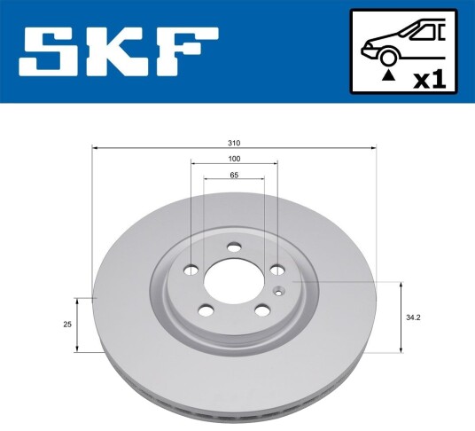 SKF VKBD 81361 V1 Bremseskive