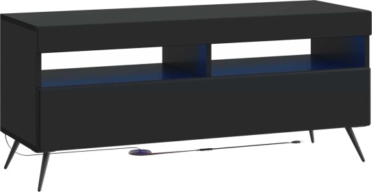 vidaXL LED TV skap Svart Konstruert tre