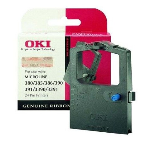 OKI ML 380/385/386 Black Ribbon - Skriverbånd Svart
