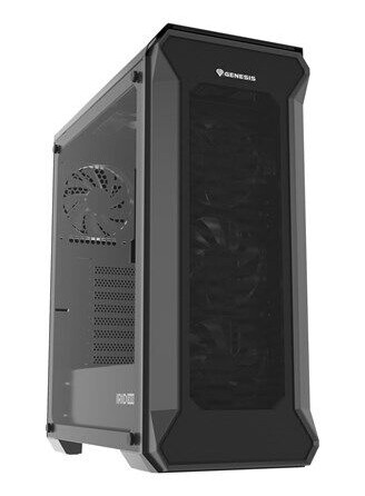 Natec Genesis IRID 505F Midi Tower Kabinett med Vifter - Svart
