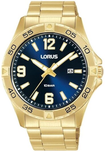Lorus Herreklokke RH990QX9 Sports Blå/Gulltonet stål Ø42 mm Lorus Herreklokke RH990QX9 Sports Blå/Gulltonet stål Ø42 mm