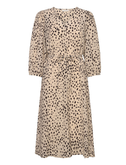 MSCH Copenhagen Mschangelina 3/4 Dress Aop - Beige - XS