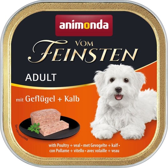 Animonda Vom Feinsten Våtfôr Adult Kornfri Fjærkre & Kalv 6 X 150 G Animonda Vom Feinsten Våtfôr Adult Kornfri Fjærkre & Kalv 6 X 150 G
