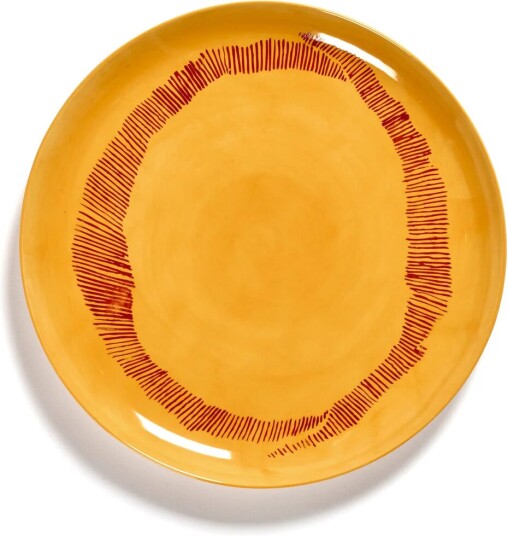 Serax Ottolenghi Feast tallerken L Ø26,5 cm 2-pakning Yellow stripes-red