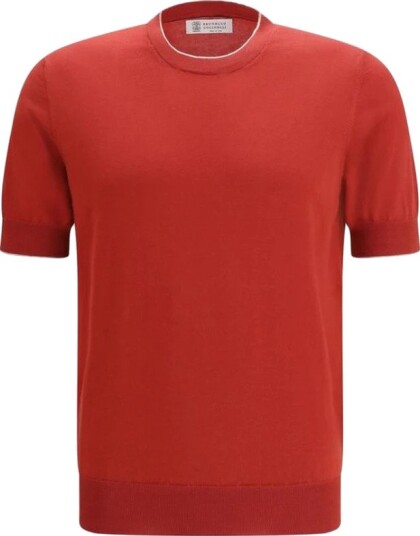 Brunello Cucinelli Herre Topper Rød L,