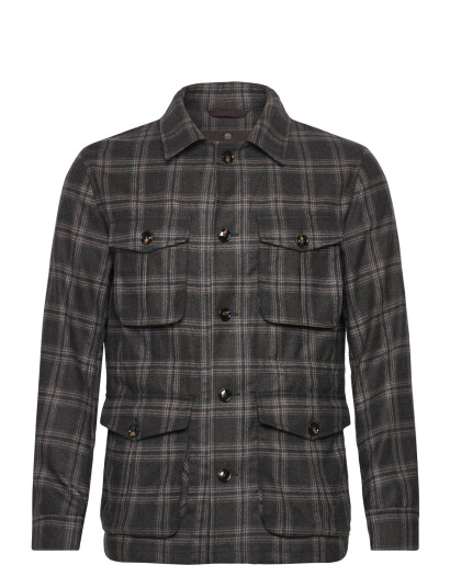 Oscar Jacobson Sirolo Shirt Jacket   Brown   S