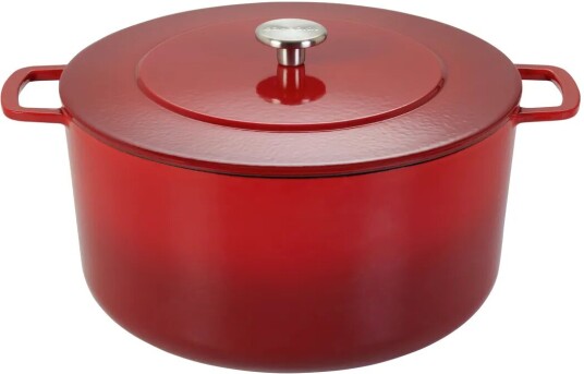 Combekk Enameled støpejernsgryte Ø32 cm Cherry-silver knob Combekk Enameled støpejernsgryte Ø32 cm Cherry-silver knob