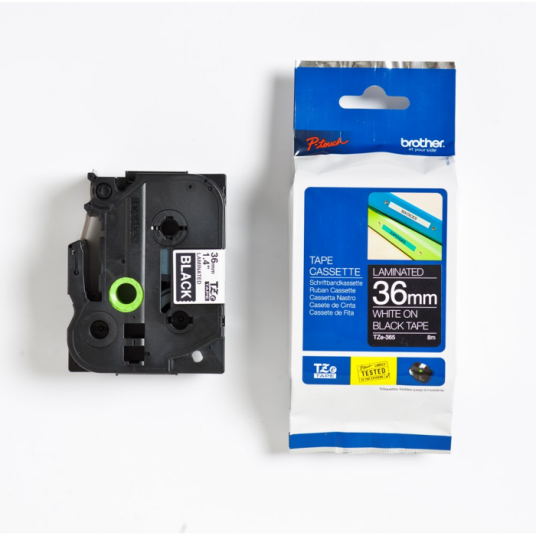 Brother Tape Tze-365 36mm Hvit/svart