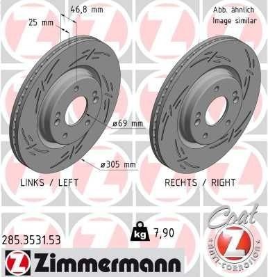 ZIMMERMANN 285.3531.53 Bremseskive