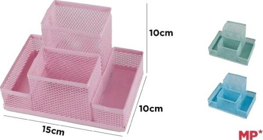 Skrivebordsorganisator I Metall I Mesh 15X10cm Mix Skrivebordsorganisator I Metall I Mesh 15X10cm Mix