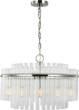 Loire Chandelier Gild/Clear Glass L