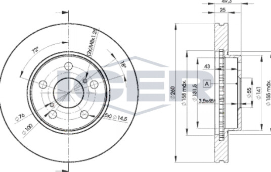 Bremseskive ICER 78BD5030-2