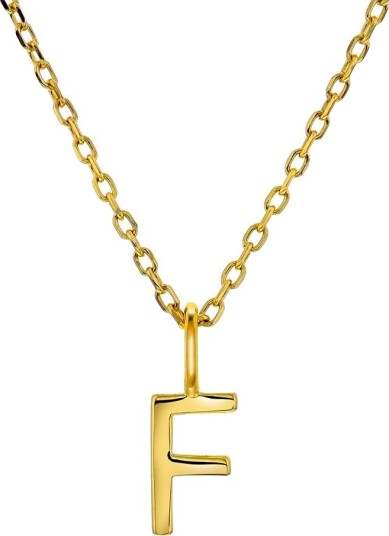 Pan Jewelry Letters smykke i 925 forgylt sølv F
