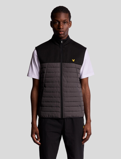 Lyle & Scott Sport Sports Fleece Hybrid Gilet - Grey - M Lyle & Scott Sport Sports Fleece Hybrid Gilet - Grey - M