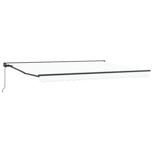  Manuell utskiftbar markise Hvit 4,5 × 3,5 m