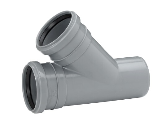 Uponor 3002602441 Grenrør 45° 110 x 110 mm Innendørsavløp