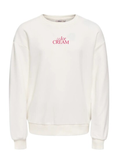 Kids Only Kogphilea Life L/S Loose Ub Vd Swt Noos Cream 158 164 Kids Only Kogphilea Life L/S Loose Ub Vd Swt Noos Cream 158 164