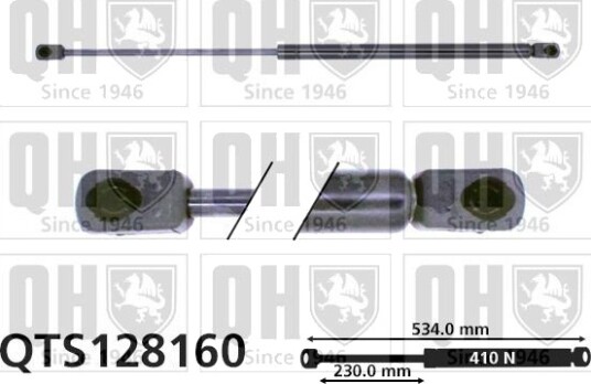 QUINTON HAZELL QTS128160 Baklukedemper