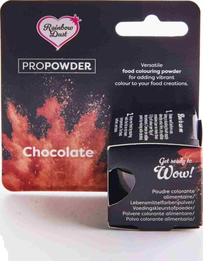 Rainbow Dust Pulverfarge Brun Chocolate 2g | Slikkepott.No