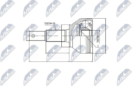 Nty Drivknute drivaksel NTY NPZ NS 084