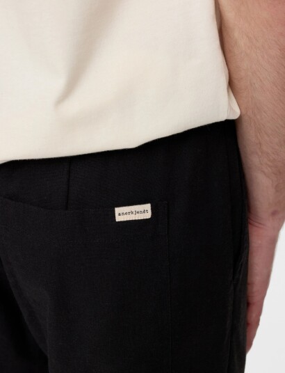 Anerkjendt Akjan Cot/Linen/Vis Ela Pants Black M
