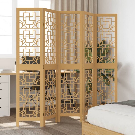  Romdeler 5 paneler brun heltre keisertre 8721012075665