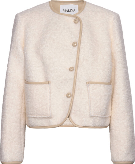 Malina Nylah Wool Blend Jacket Cream XL Malina Nylah Wool Blend Jacket Cream XL