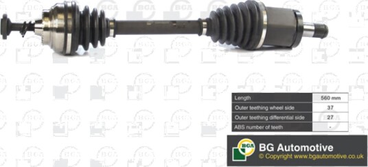 Bga Drivaksel BGA DS0903L