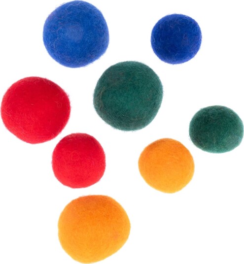 Zooplus Basics Katteleke Filtballer Sett Med 8 Stk (4 X Ø 4 cm 4 X Ø 3 cm)