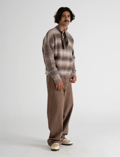 Prohibited Gradient Knit Sweater   Grey   L