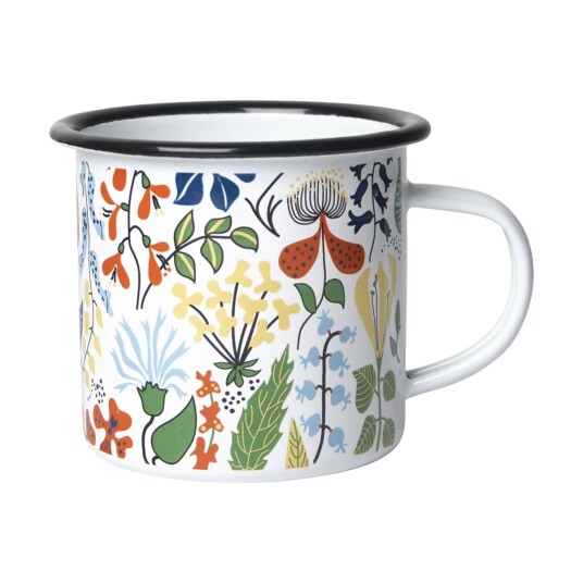 Pluto Design Herbarium emaljekrus Hvit-multi