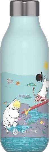 Les Artistes - Bottle Up mummi termoflaske 0,5L playing on the beach lyseblå