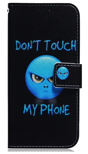 INCOVER Samsung Galaxy A25 (5G) Kunstskinn Deksel m. Lommebok & Trykk - "Don't Touch My Phone"
