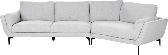 3 sitssoffa Beliani Kansseli Beige svart Grey Grå