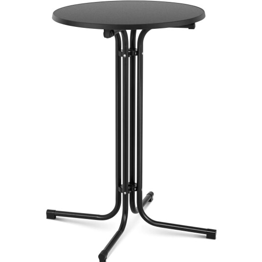 Royal Catering Høyt barbord - Ø 70 cm - sammenleggbart - sort 10011468