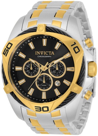 Invicta Herreklokke 34124 Bolt Sort/Gulltonet stål Ø50 mm Invicta Herreklokke 34124 Bolt Sort/Gulltonet stål Ø50 mm