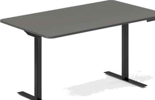 Hæve-Sænkebord Dna, Antracit 1400X800 Mm 2-Ben/Sort