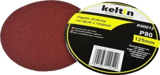 Geko Slipepapir Til Skive Med Borrelås 125 Mm P80 100/2000 K00012