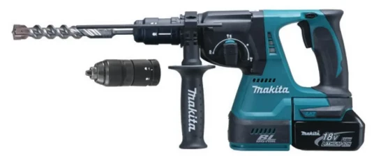 Makita 18.0v cordless rotary hammer sds-plus li-ion - dhr243rtj bru Makita 18.0v cordless rotary hammer sds-plus li-ion - dhr243rtj bru